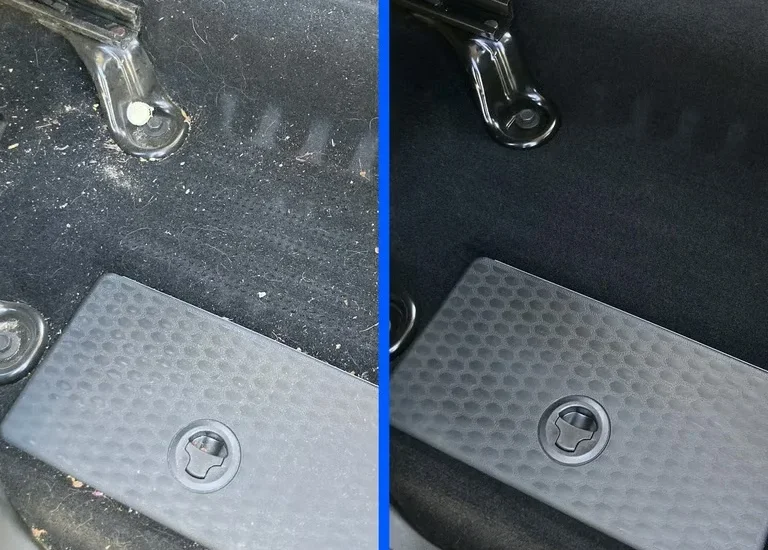 Before and after mobile car detailing